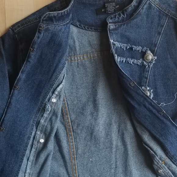 Sz 18/20 Ashley Stewart Military Jean Jacket - Picture 11 of 15